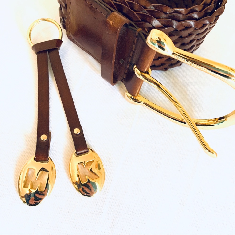 NWT Michael Kors Leather woven belt